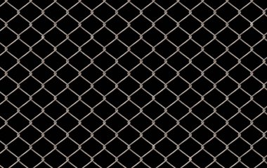 Siyah izole edilmiş metal tel örgüler