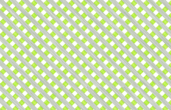 Recinzione Reticolo Diagonale Legno Bianco — Foto Stock