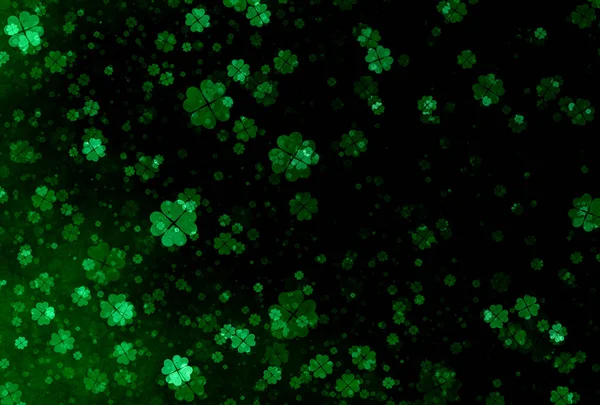 Şanslı yonca yaprakları.