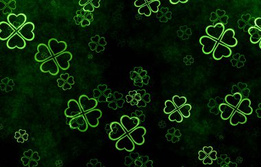 Şanslı yonca yaprakları.