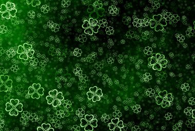 Şanslı yonca yaprakları.