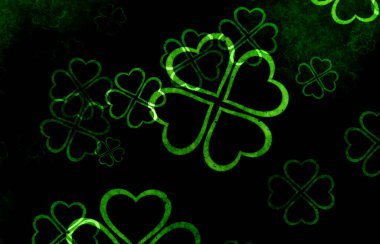 Dekoratif şanslı yonca yoncaları.