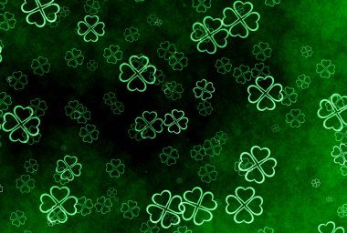 Dekoratif şanslı yonca yoncaları.