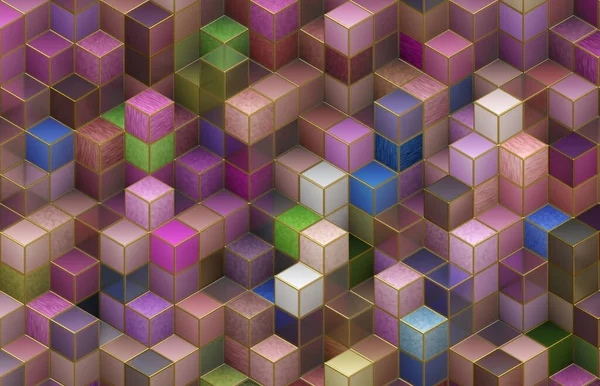 Kolorowe Bloki Kostki Cegły Ilustracja — Zdjęcie stockowe