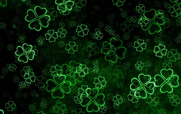 Gelukkig Decoratieve Shamrocks Klavertjes — Stockfoto