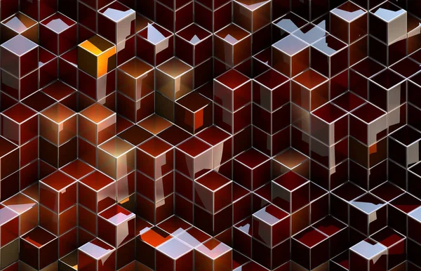 Empilhados Cubos Gráfico — Fotografia de Stock