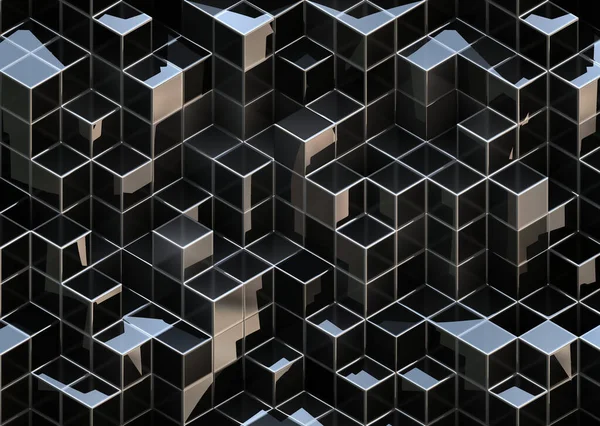 dark stacked 3d cubes graphic