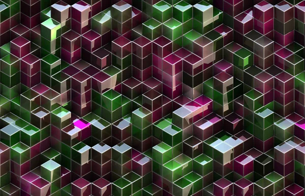 Empilhado Brilhante Colorido Cubos Gráfico — Fotografia de Stock