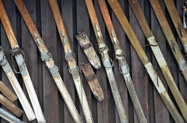 Eski ahşap gökyüzü duvarı