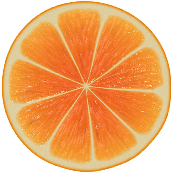 Orange Slice Isolated White Background — Stock Photo, Image