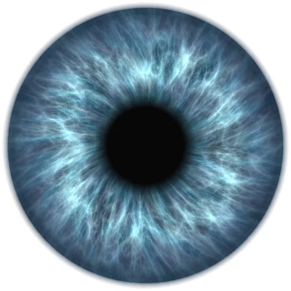 Kadının mavi ve beyaz arkaplanlı gözleri.