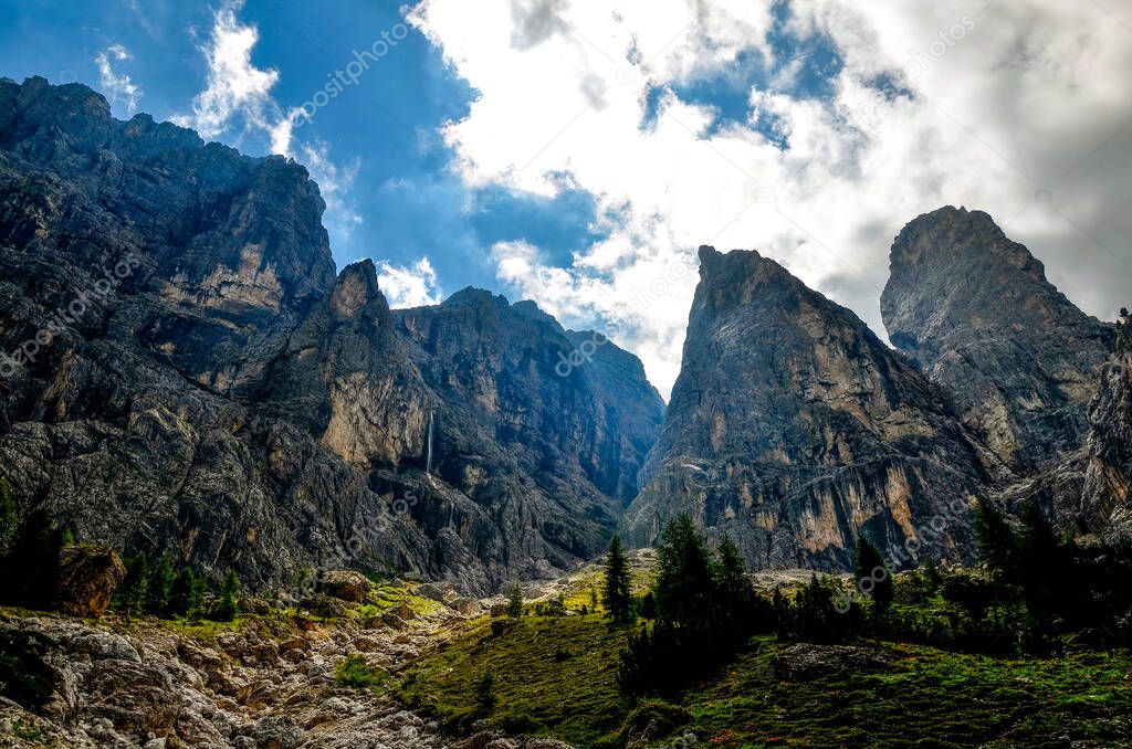 landscape in the dolomiten south tyrol italy