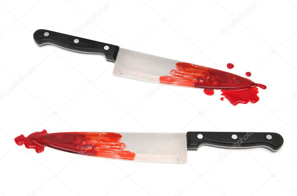 knife and fork isolated on white background