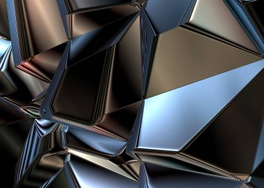 soyut fütüristik kristal parçası grafiği