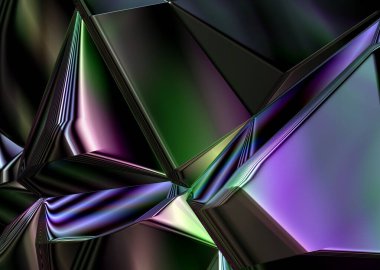 soyut fütüristik kristal parçası grafiği