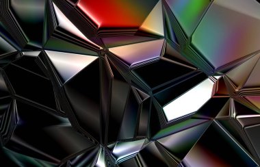 soyut fütüristik kristal parçası grafiği