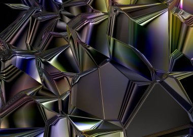 soyut fütüristik kristal parçası grafiği