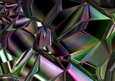 soyut fütüristik kristal parçası grafiği