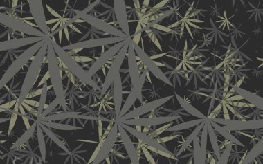 Dekoratif çiçek yaprakları dekoru terk eder