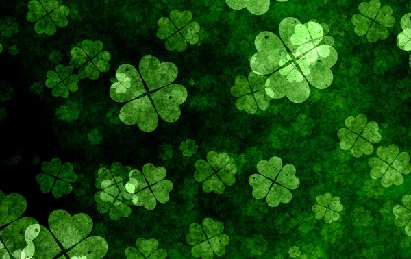 Декор клевера в честь Дня Святого Патрика
