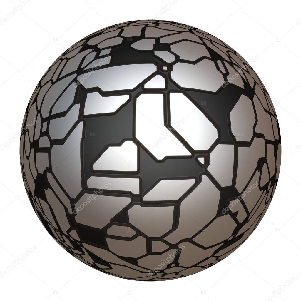  futuristic sci fi metal sphere