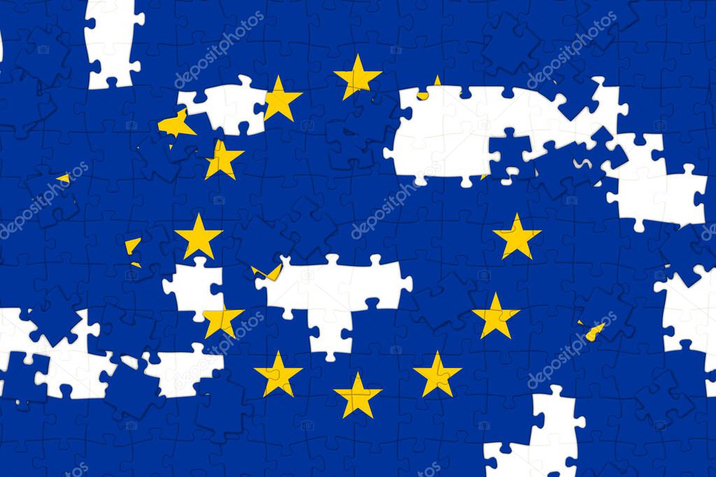 europe eu flag puzzle pieces