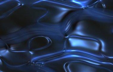 mavi dekoratif parlak metal saten şablon