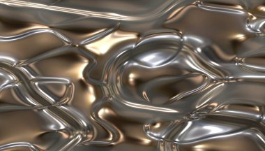 Dekoratif parlak metal saten şablon