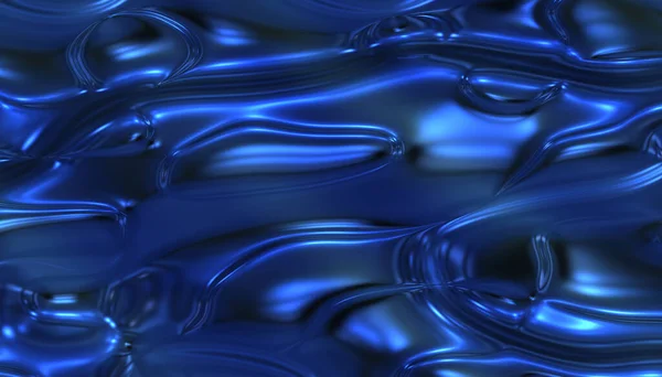 Синій Абстрактний Рідкий Атласний Фон — стокове фото