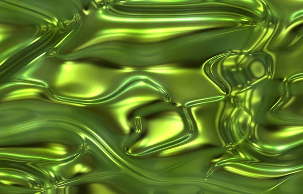 Verde Liquido Effetto Pieghe Metalliche — Foto Stock