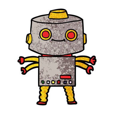 Çizgi film robotunun vektör çizimi