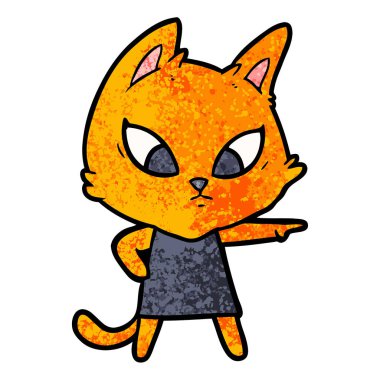 karışık karikatür kedi vektör çizim