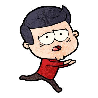 vektör çizim karikatür dostum yorgun