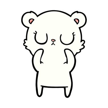 Kutup Ayısı Çizgi Filminin Vektör İllüstrasyonu