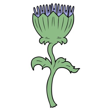 vektör çizim karikatür thistle