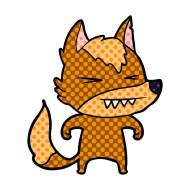 Tilki çizgi film karakteri vektör çizim