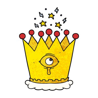 çizgi film sihirli taç vektör çizim