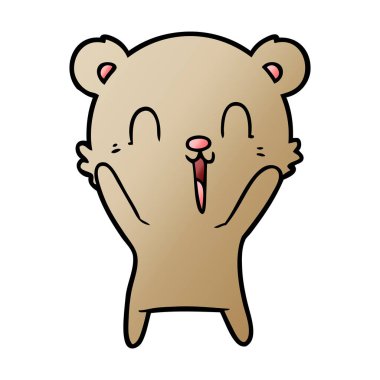 ayı çizgi film karakteri vektör çizim 