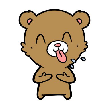 ayı çizgi film karakteri vektör çizim 