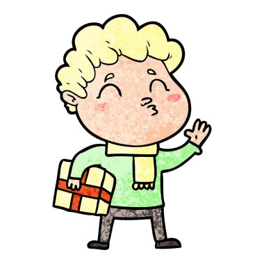 surat asmayı çizgi film adam vektör çizim