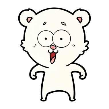 Kutup Ayısı Çizgi Filminin Vektör İllüstrasyonu