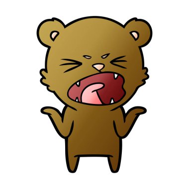 ayı çizgi film karakteri vektör çizim 