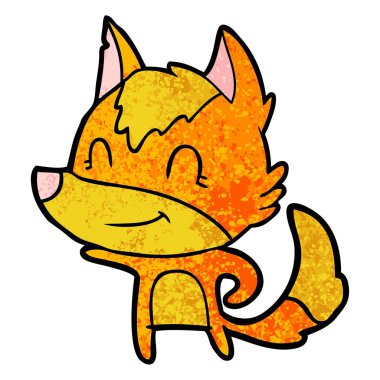 Tilki çizgi film karakteri vektör çizim