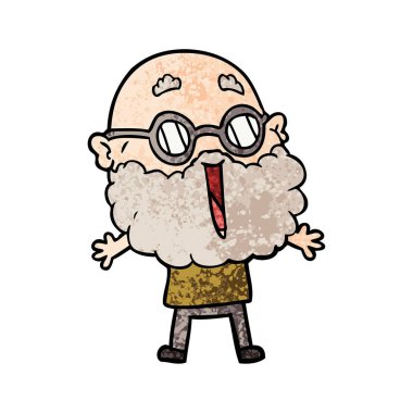 Sakallı neşeli adam çizgi film