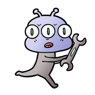 üç gözlü yabancı çizgi film