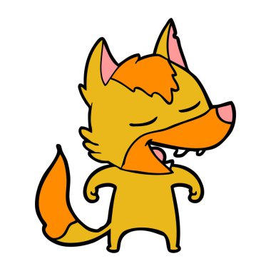 Tilki çizgi film karakteri vektör çizim