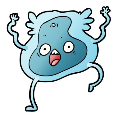 vektör çizim karikatür mikrop