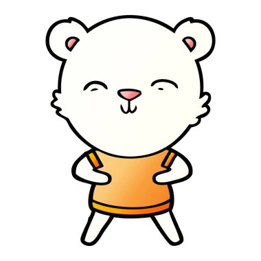 Kutup Ayısı Çizgi Filminin Vektör İllüstrasyonu