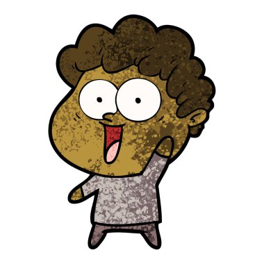 vektör çizim karikatür mutlu adam