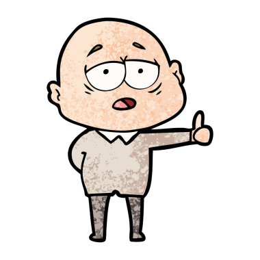 yorgun kel adam çizgi film